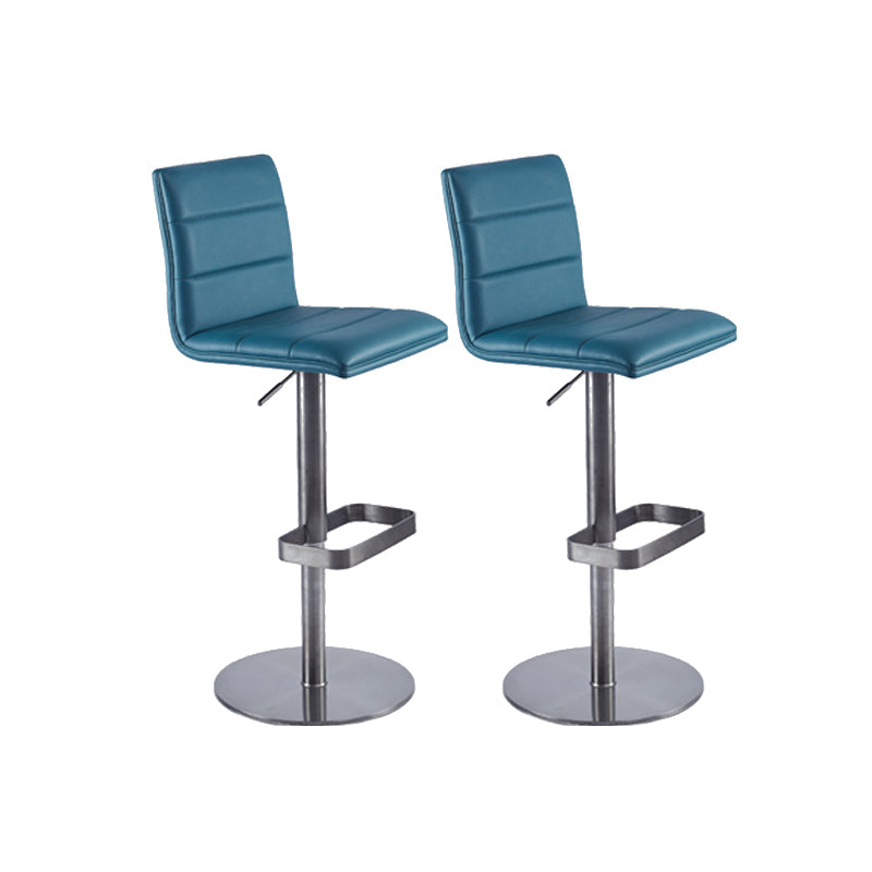 Modern Upholstered Counter Stool Bar-height Bar Stool with Footrest