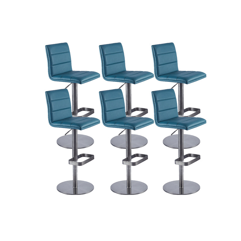 Modern Upholstered Counter Stool Bar-height Bar Stool with Footrest