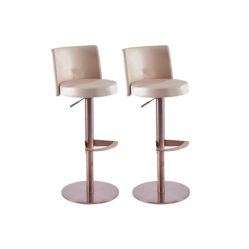 Modern Upholstered Counter Stool Bar-height Bar Stool with Footrest