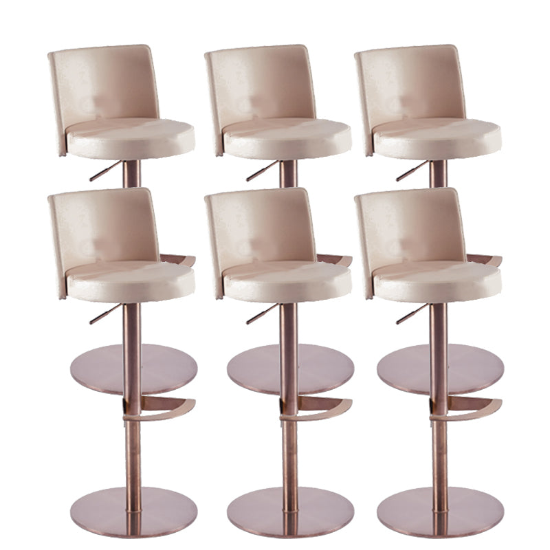 Modern Upholstered Counter Stool Bar-height Bar Stool with Footrest