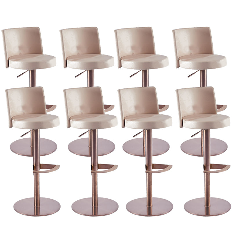 Modern Upholstered Counter Stool Bar-height Bar Stool with Footrest