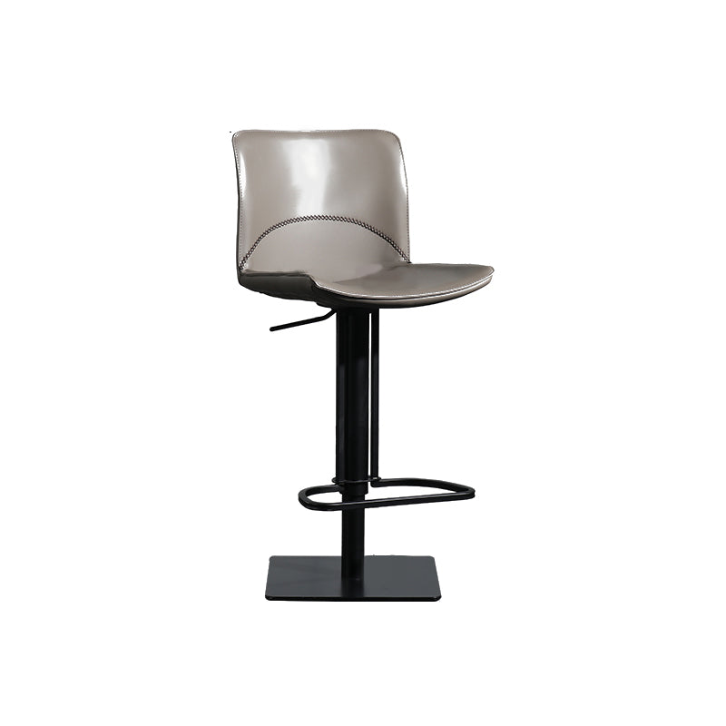 Modern Upholstered Counter Stool Bar-height Bar Stool with Footrest