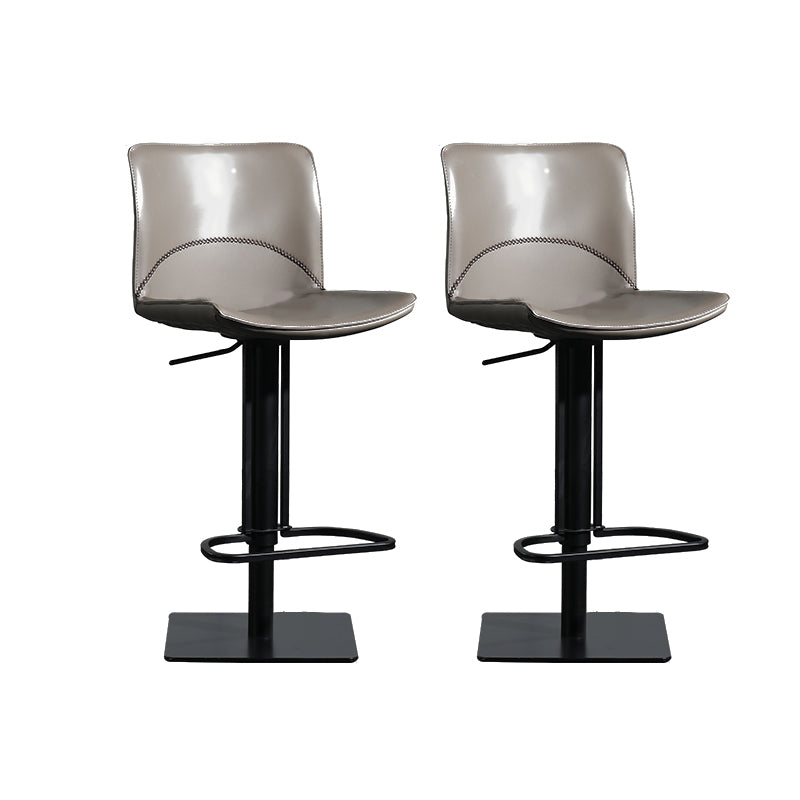 Modern Upholstered Counter Stool Bar-height Bar Stool with Footrest