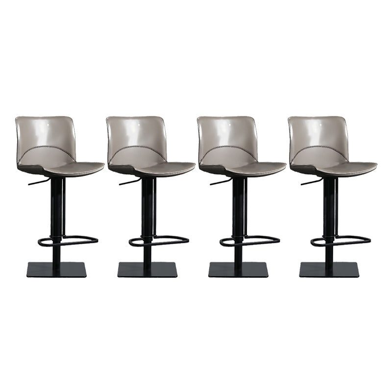 Modern Upholstered Counter Stool Bar-height Bar Stool with Footrest
