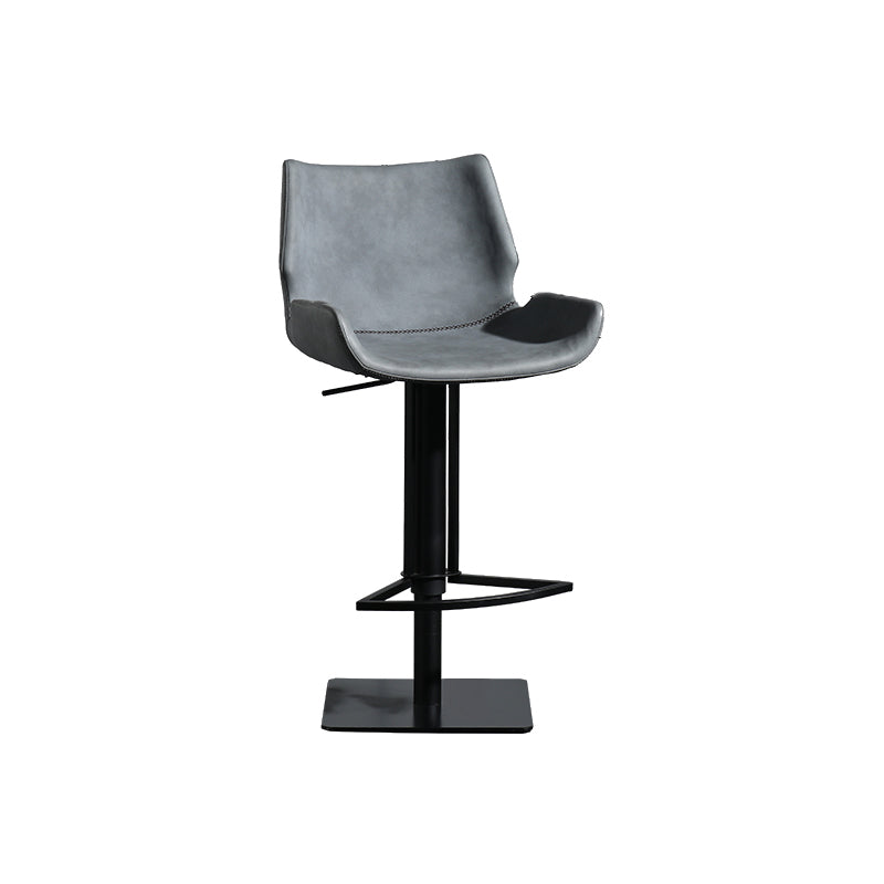 Modern Upholstered Counter Stool Bar-height Bar Stool with Footrest