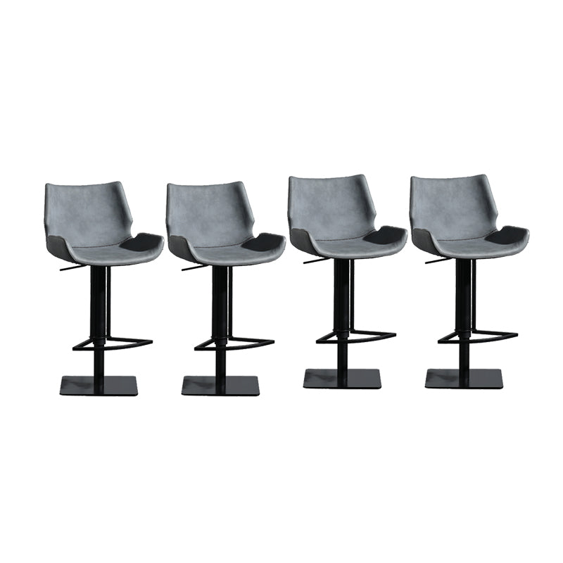 Modern Upholstered Counter Stool Bar-height Bar Stool with Footrest