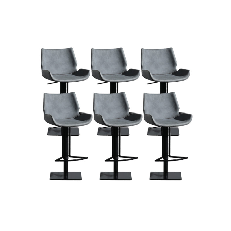 Modern Upholstered Counter Stool Bar-height Bar Stool with Footrest