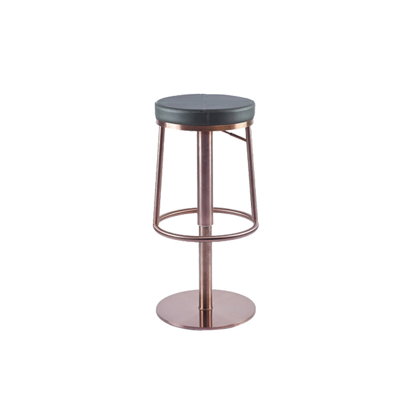 Modern Upholstered Counter Stool Bar-height Bar Stool with Footrest