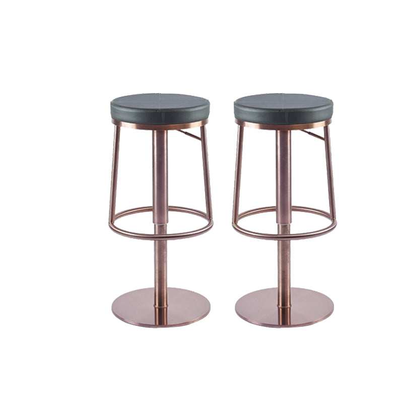 Modern Upholstered Counter Stool Bar-height Bar Stool with Footrest