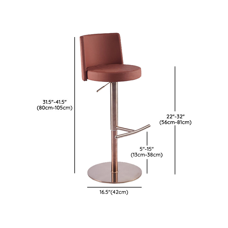 Modern Upholstered Counter Stool Bar-height Bar Stool with Footrest