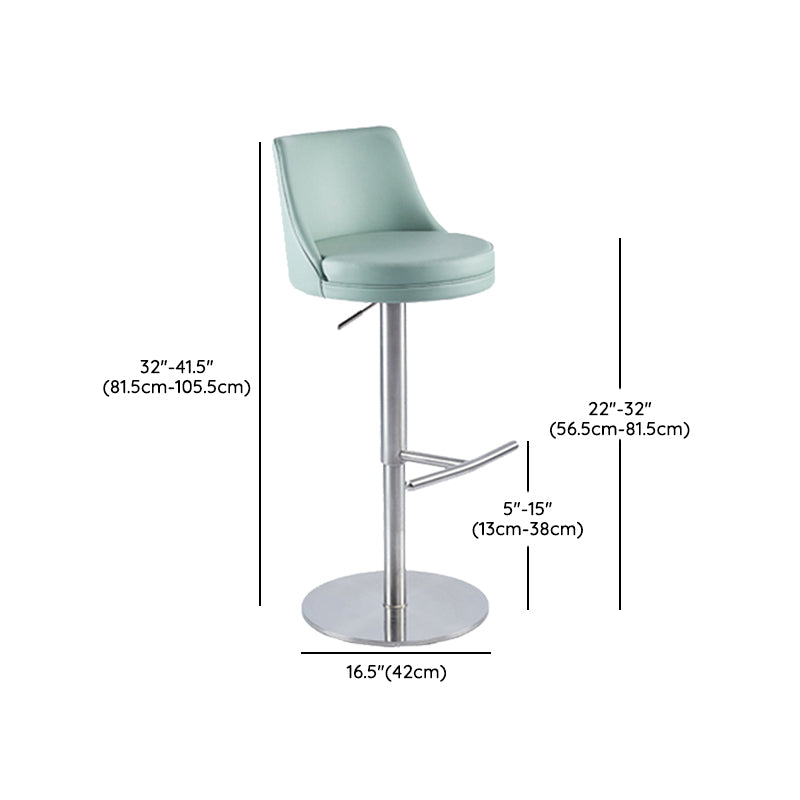 Modern Upholstered Counter Stool Bar-height Bar Stool with Footrest