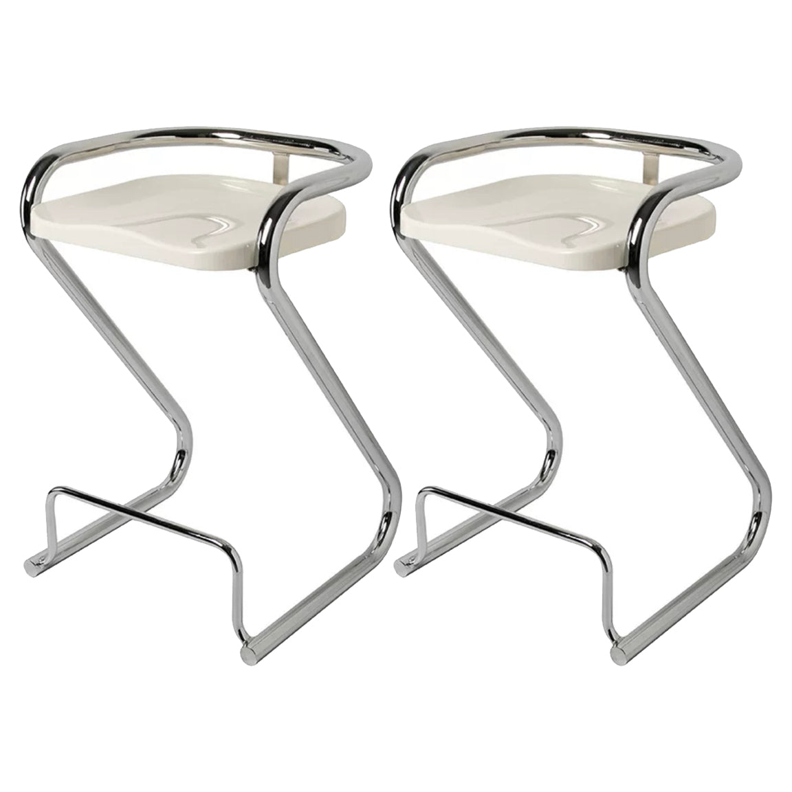 Contoured Seat Dining Stool Low Back Bar Stool with Metal Base