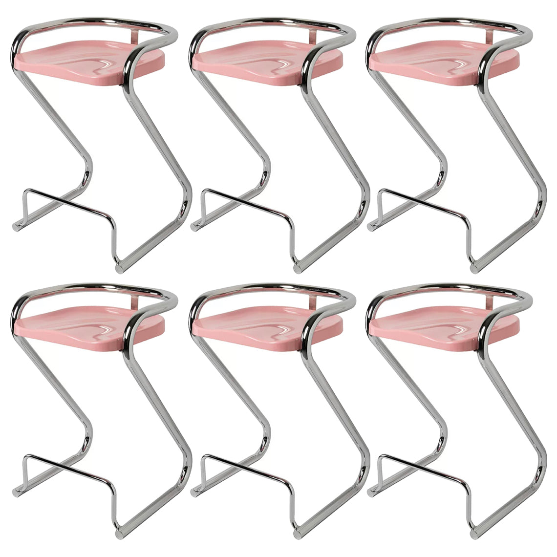 Contoured Seat Dining Stool Low Back Bar Stool with Metal Base