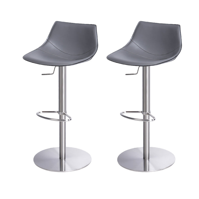 Adjustable Bar Stool Leather Backrest Bar Stools for Living Room
