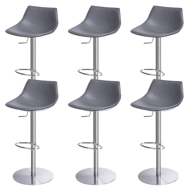 Adjustable Bar Stool Leather Backrest Bar Stools for Living Room