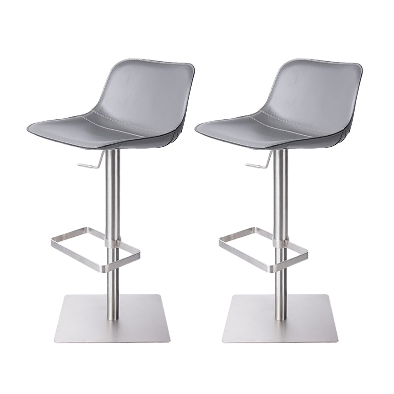 Adjustable Bar Stool Leather Backrest Bar Stools for Living Room