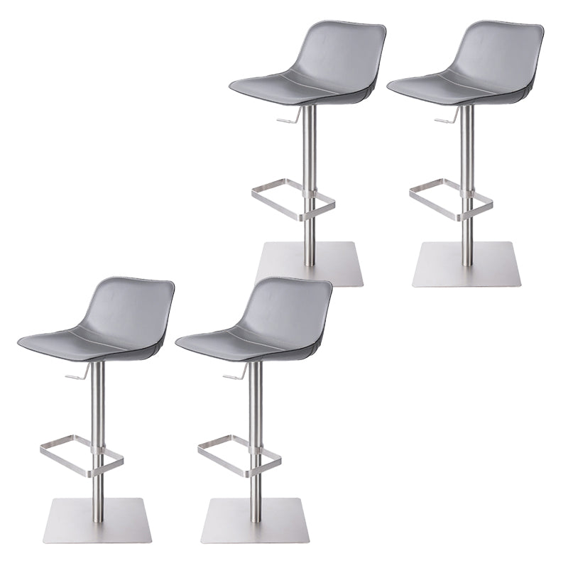 Adjustable Bar Stool Leather Backrest Bar Stools for Living Room