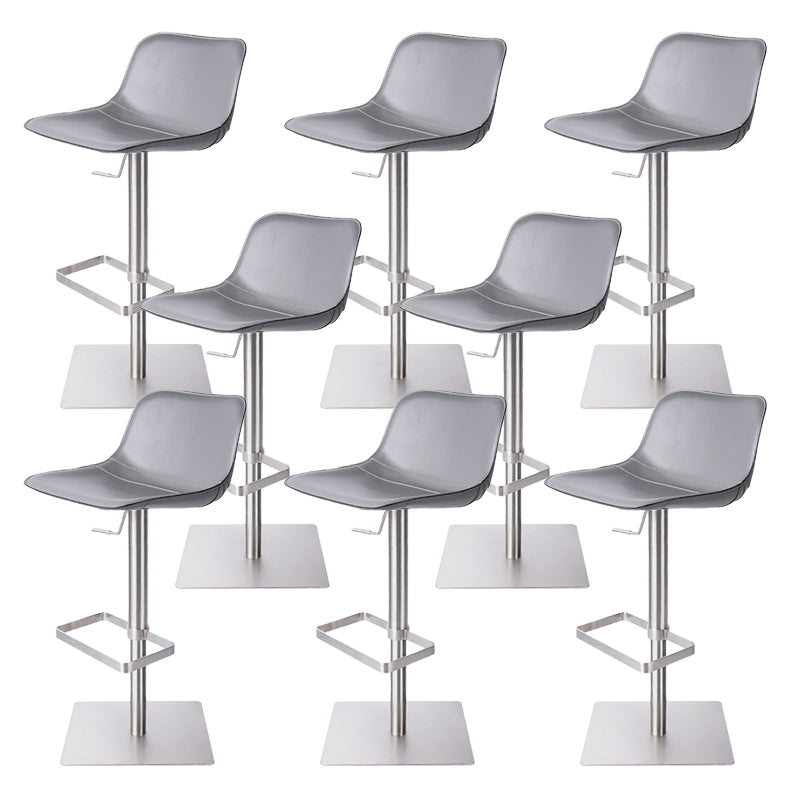 Adjustable Bar Stool Leather Backrest Bar Stools for Living Room