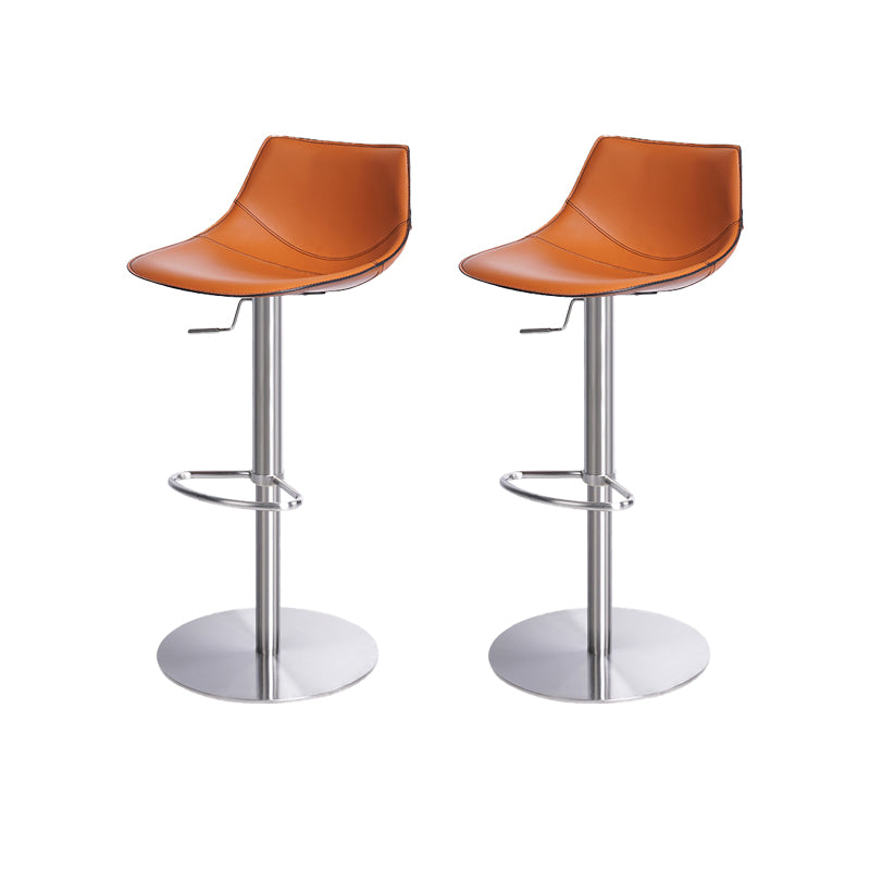Adjustable Bar Stool Leather Backrest Bar Stools for Living Room