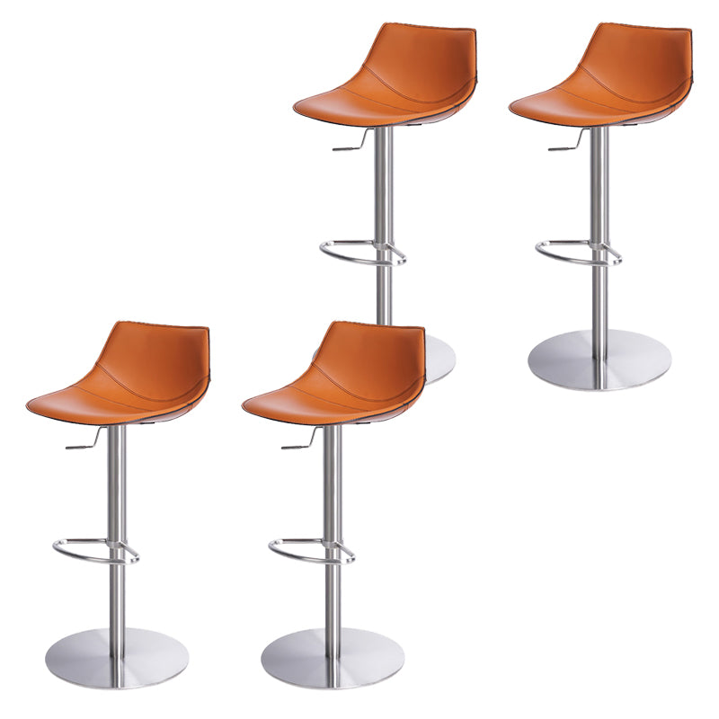 Adjustable Bar Stool Leather Backrest Bar Stools for Living Room