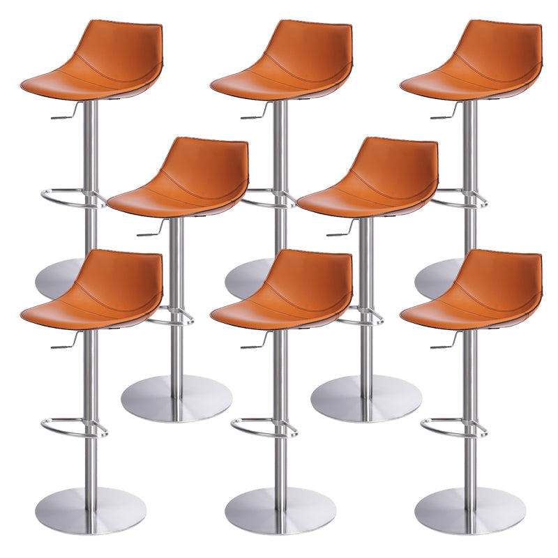 Adjustable Bar Stool Leather Backrest Bar Stools for Living Room