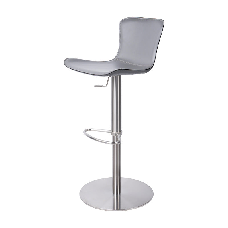 Adjustable Bar Stool Leather Backrest Bar Stools for Living Room