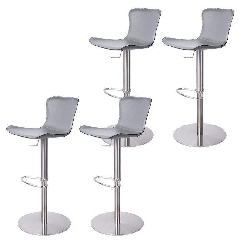 Adjustable Bar Stool Leather Backrest Bar Stools for Living Room