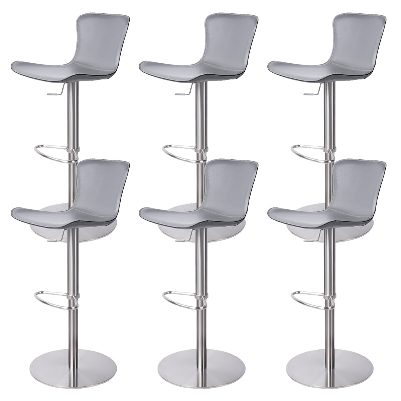 Adjustable Bar Stool Leather Backrest Bar Stools for Living Room