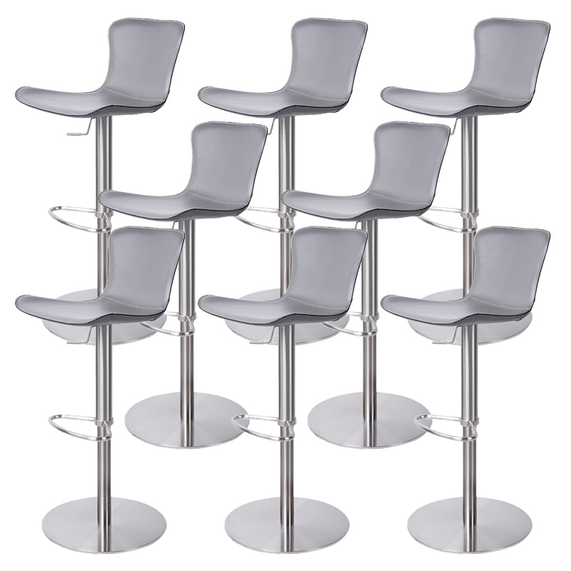 Adjustable Bar Stool Leather Backrest Bar Stools for Living Room