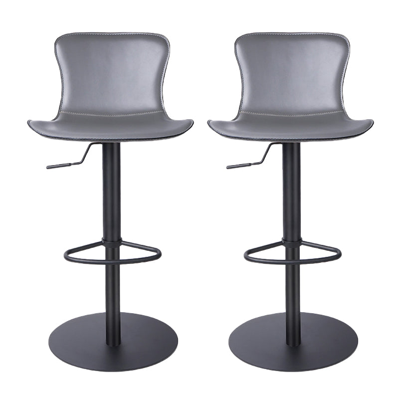 Adjustable Bar Stool Leather Backrest Bar Stools for Living Room