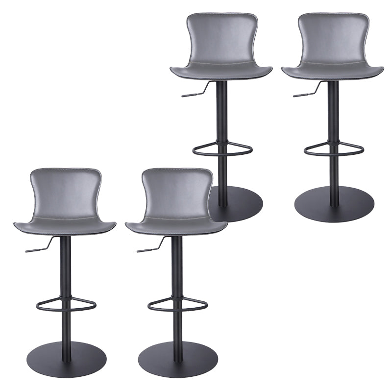 Adjustable Bar Stool Leather Backrest Bar Stools for Living Room