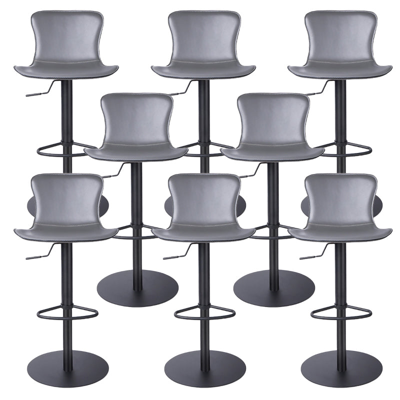 Adjustable Bar Stool Leather Backrest Bar Stools for Living Room