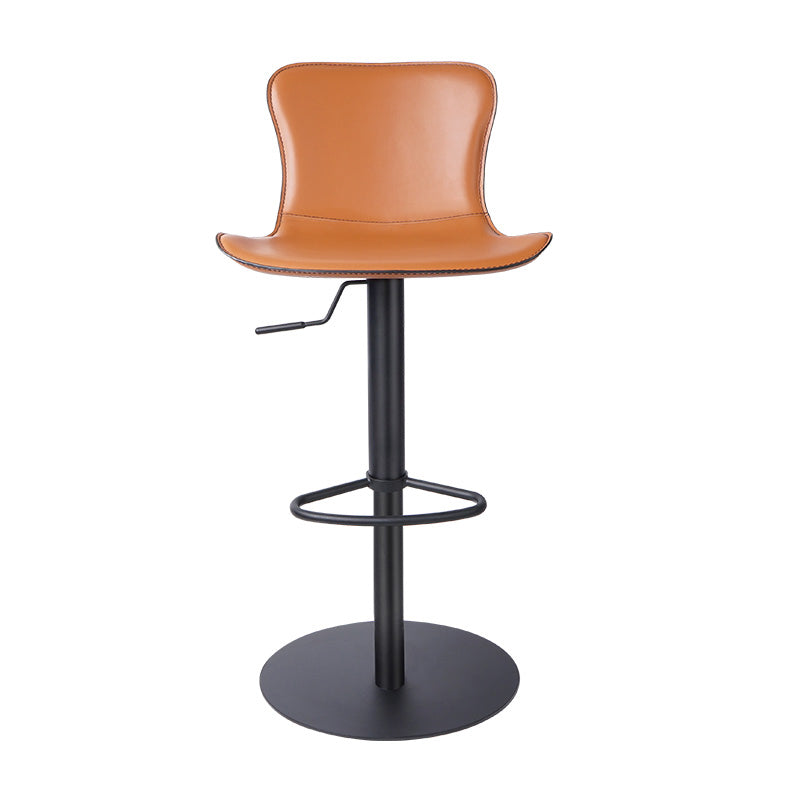 Adjustable Bar Stool Leather Backrest Bar Stools for Living Room