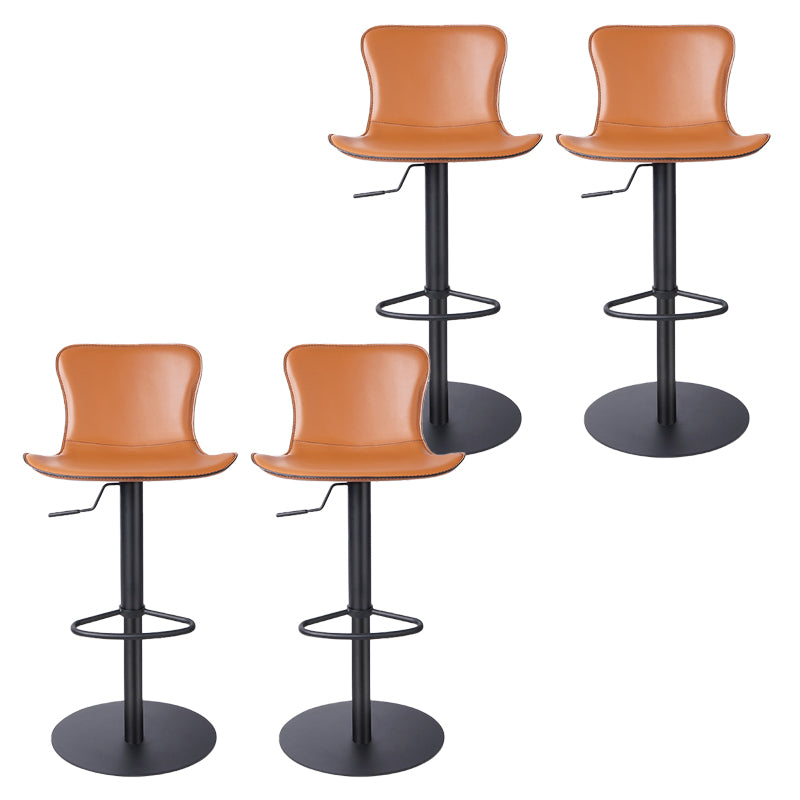 Adjustable Bar Stool Leather Backrest Bar Stools for Living Room