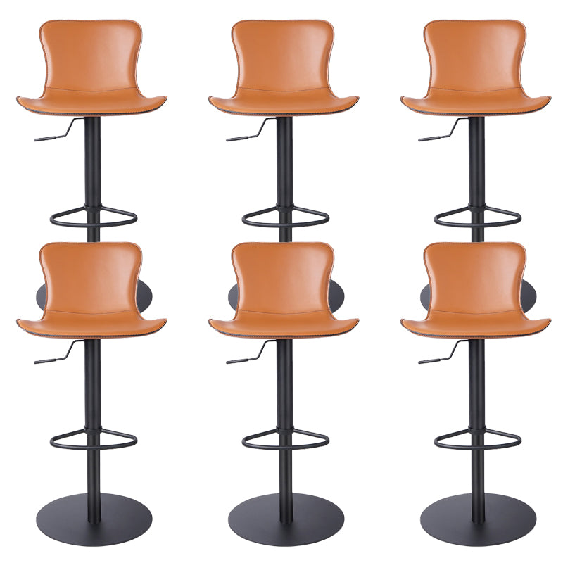 Adjustable Bar Stool Leather Backrest Bar Stools for Living Room