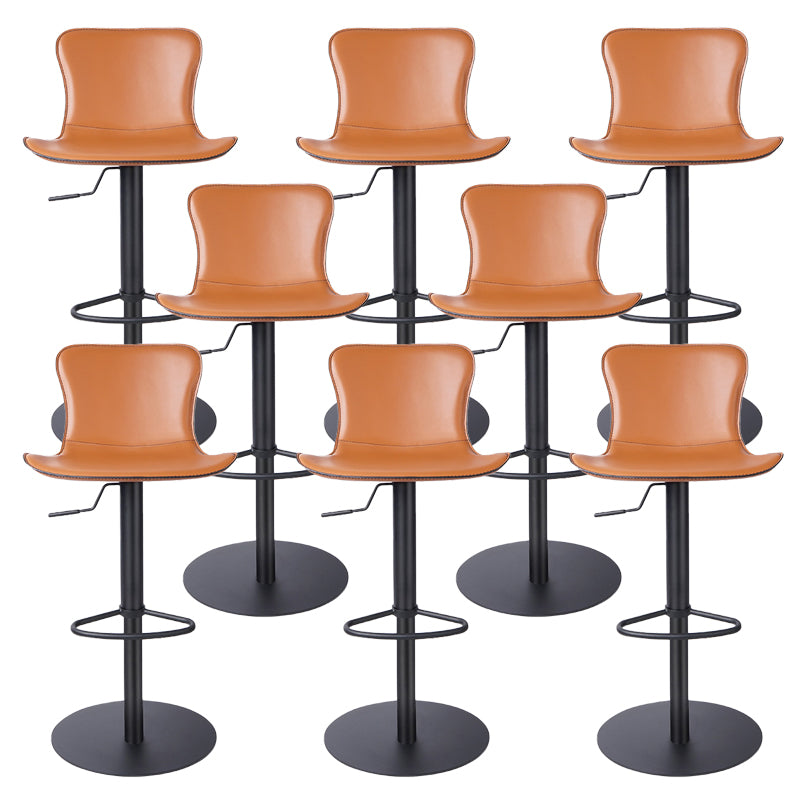 Adjustable Bar Stool Leather Backrest Bar Stools for Living Room