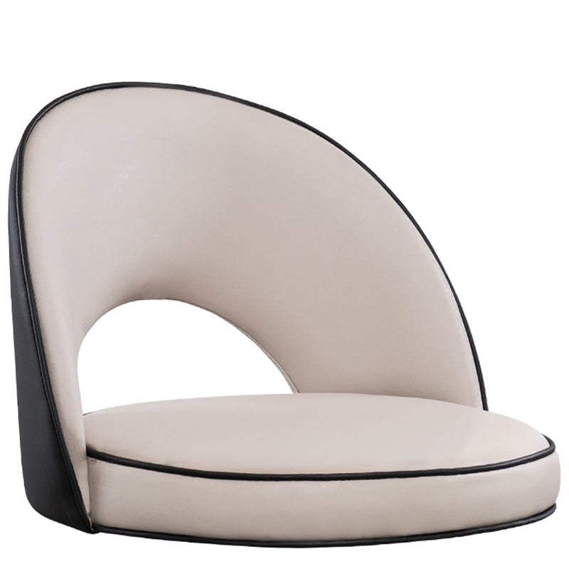 Swivel Adjustable Height Bar Stools Glam Style Faux Leather Bar Stool with Black Base