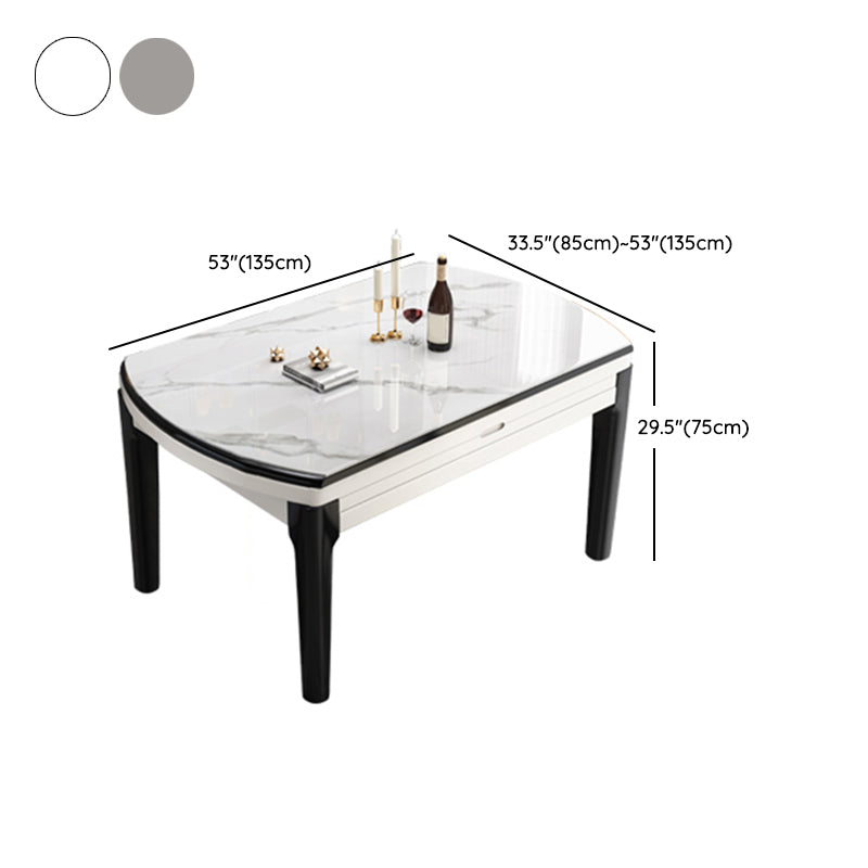Modern Style Stone Furniture 7/9 Pcs 4 Legs Table with Armless Chair