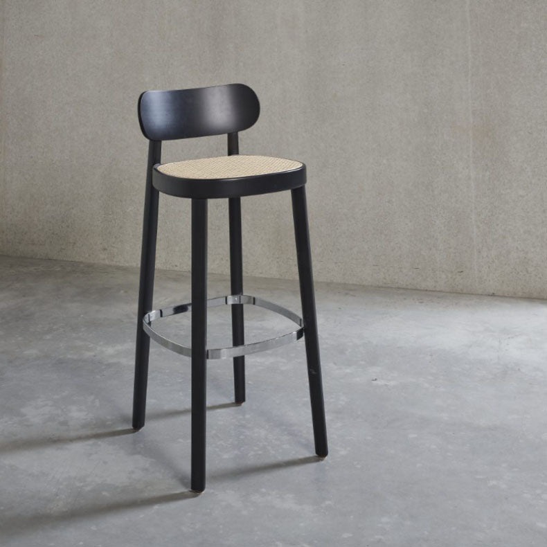 Contemporary Style Wood Counter Chair Footrest Counter Stool for Restaurant