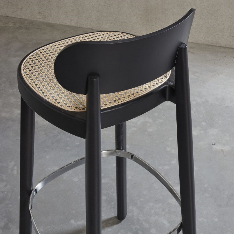 Contemporary Style Wood Counter Chair Footrest Counter Stool for Restaurant