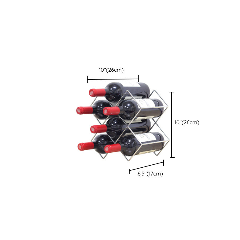 Modern Countertop Bottle Holder Metal Wine Bottle Rack for Home