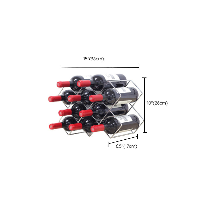 Modern Countertop Bottle Holder Metal Wine Bottle Rack for Home