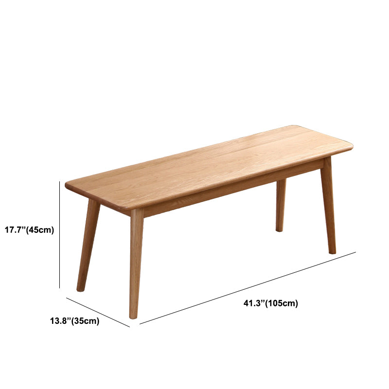 Modern Restaurant Seating Bench Solid Wood Rectangle Seating Bench