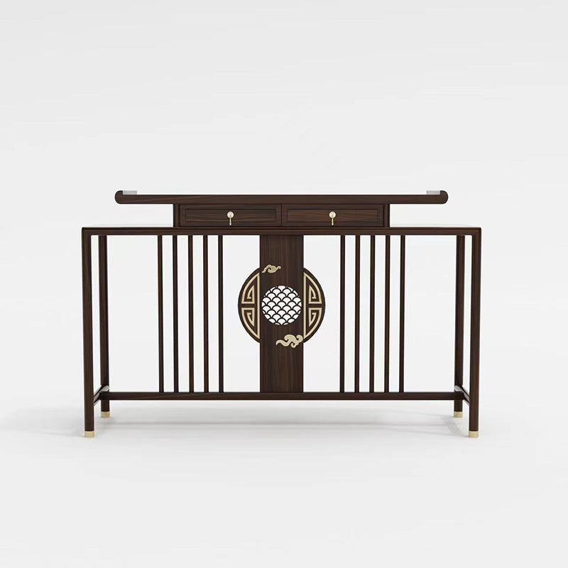 Rectangle Shape Contemporary Console Table Dark Brown Console Sofa Table