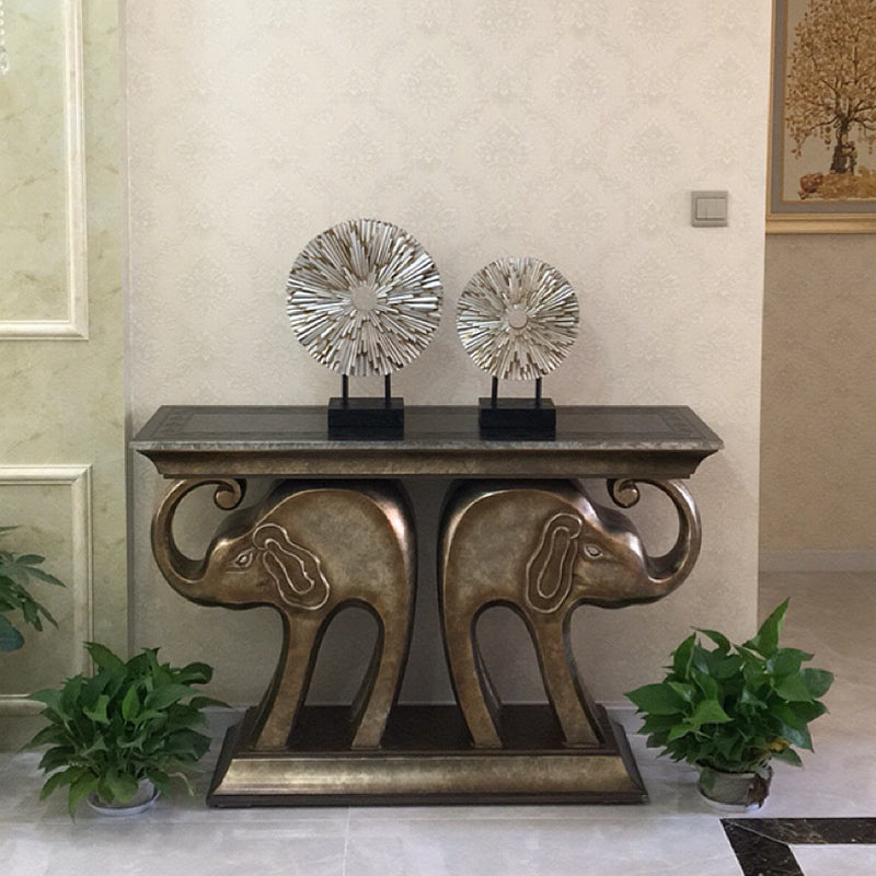 Rectangle Shape Contemporary Console Accent Table Stone Console Sofa Table for Hall