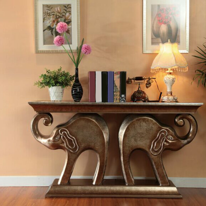 Rectangle Shape Contemporary Console Accent Table Stone Console Sofa Table for Hall