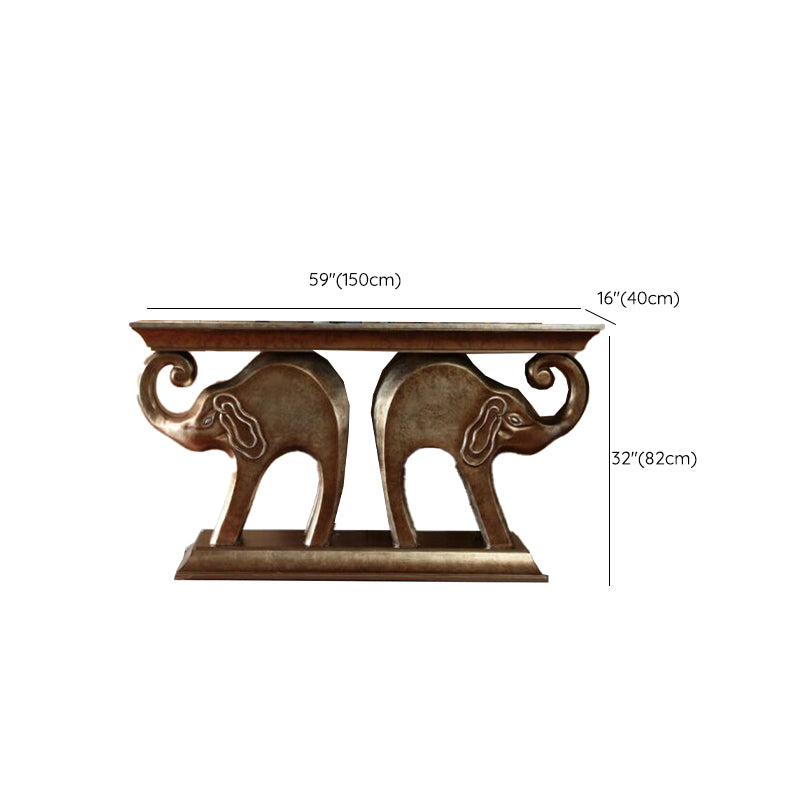 Rectangle Shape Contemporary Console Accent Table Stone Console Sofa Table for Hall