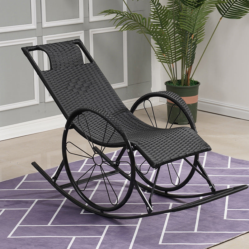 Mid Century Modern Rattan Rocking Chair Indoor Rocking Chair