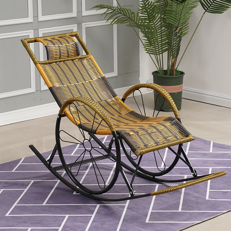 Mid Century Modern Rattan Rocking Chair Indoor Rocking Chair