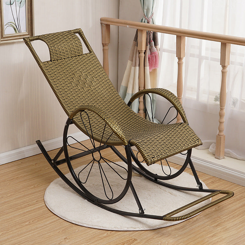 Mid Century Modern Rattan Rocking Chair Indoor Rocking Chair